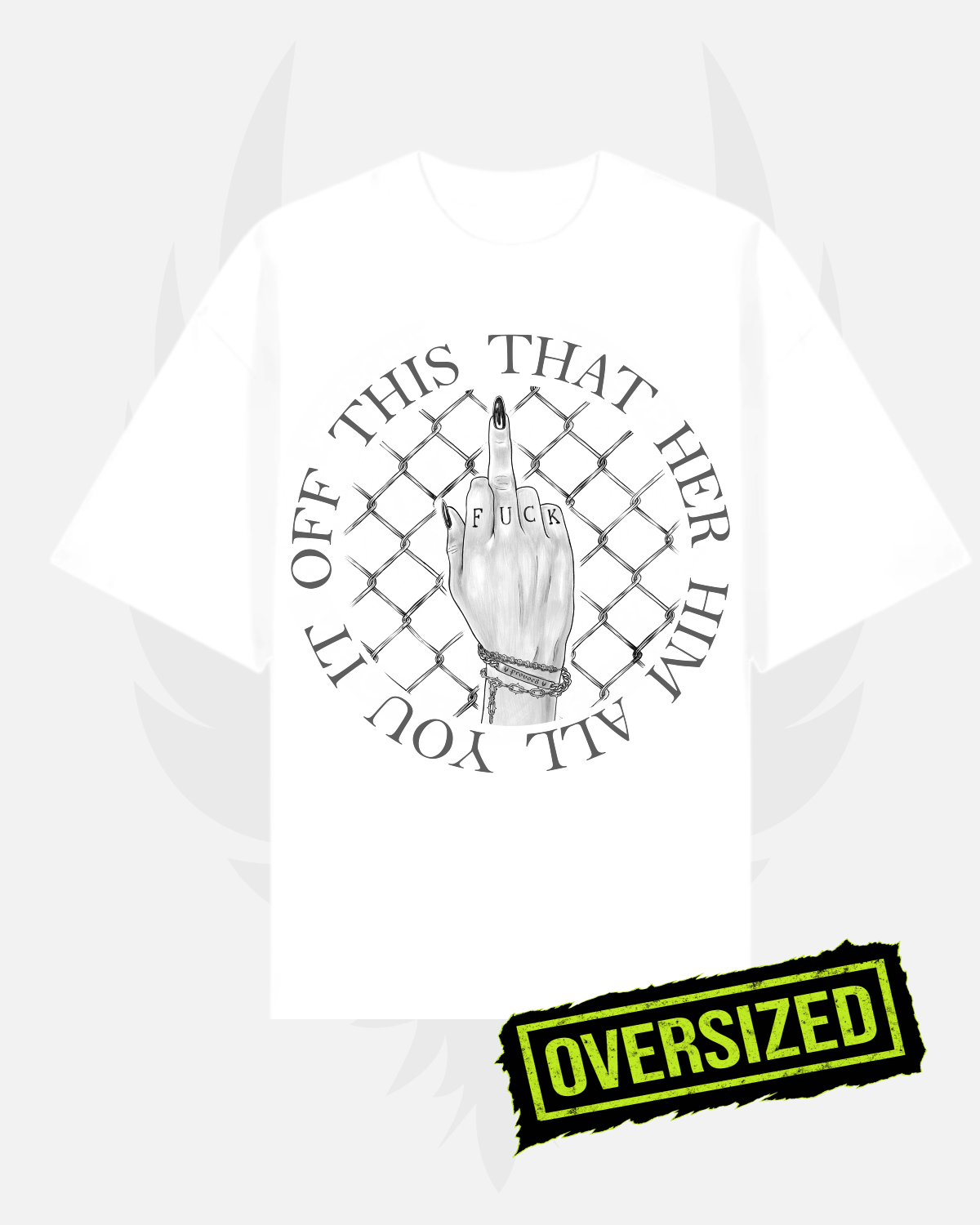Unisex OVERSIZED Shirt 'Fuck Authority'