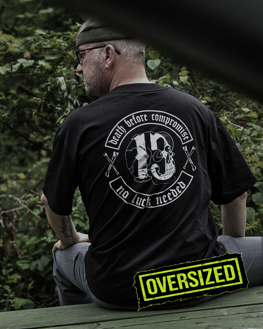 Men's / Unisex Oversized T-Shirt – '13 No Luck Needed